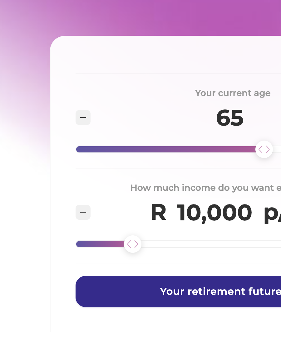 RetireDirect retirement inputs